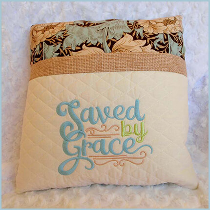 Saved by grace pillow